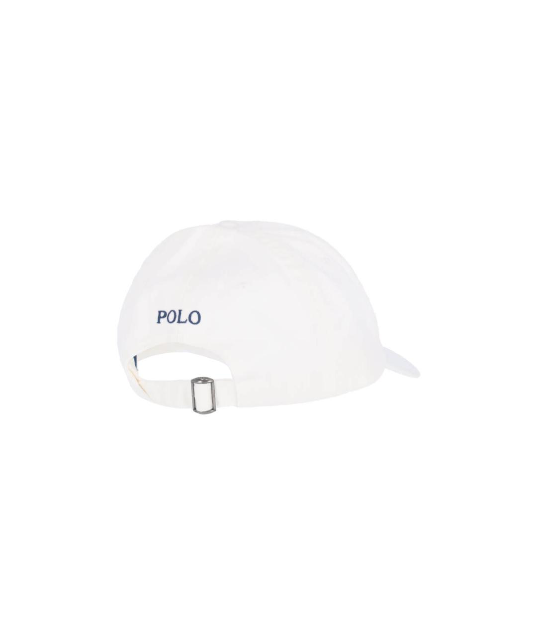 POLO RALPH LAUREN Белая хлопковая кепка/бейсболка, фото 2