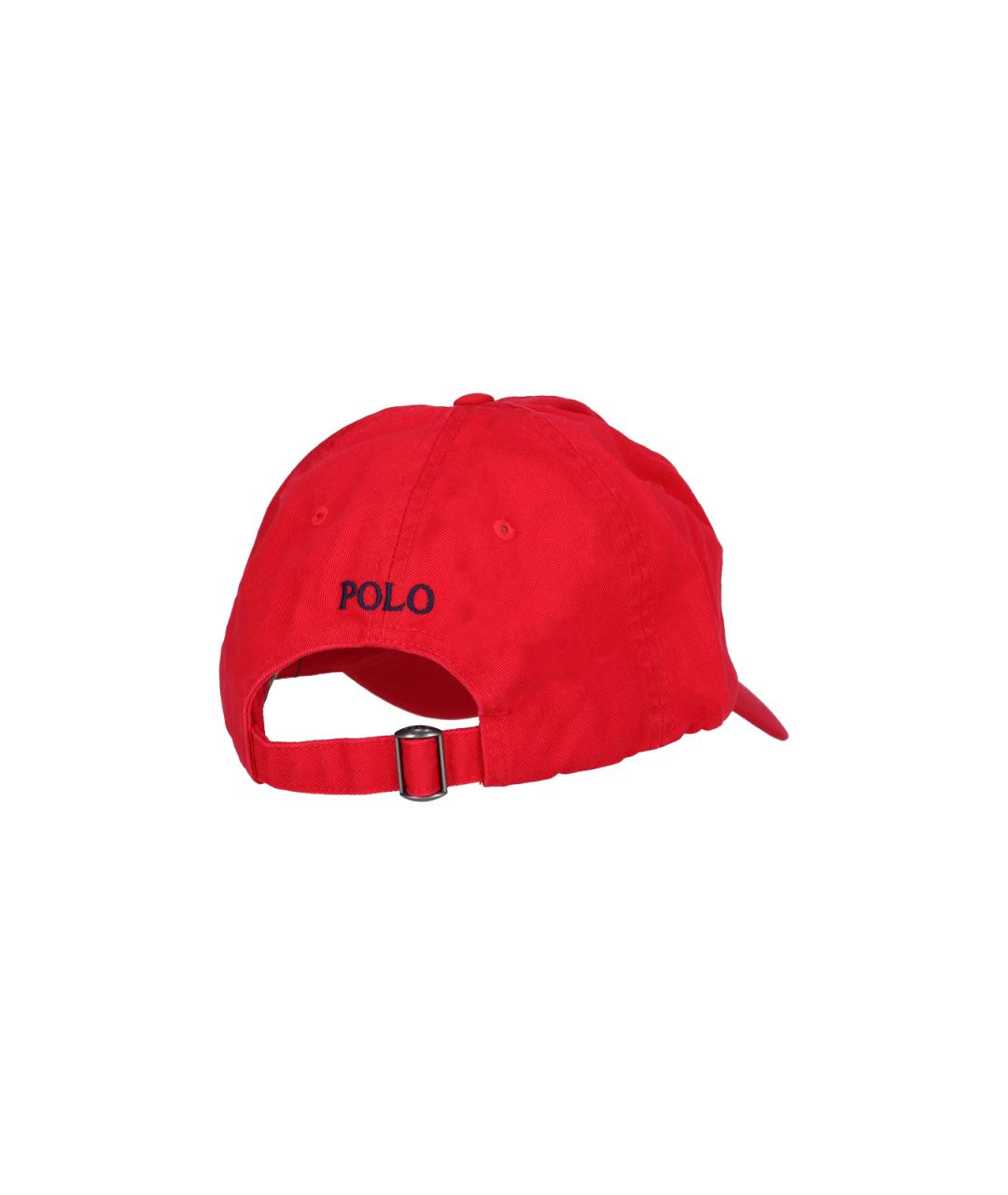 POLO RALPH LAUREN Красная хлопковая кепка/бейсболка, фото 2