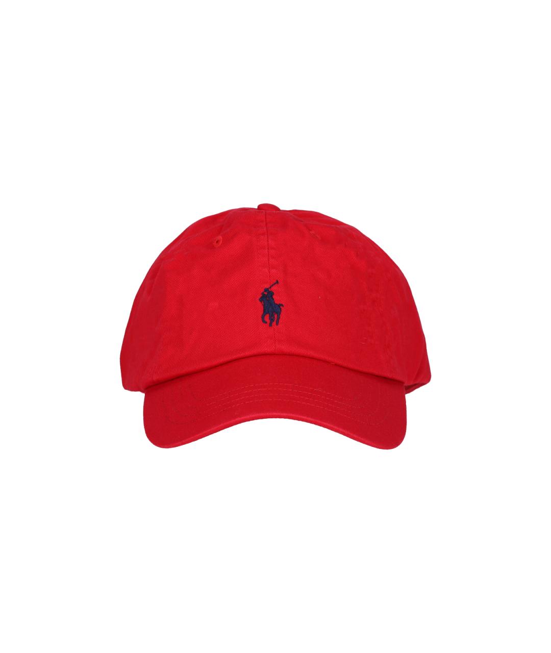 POLO RALPH LAUREN Красная хлопковая кепка/бейсболка, фото 1