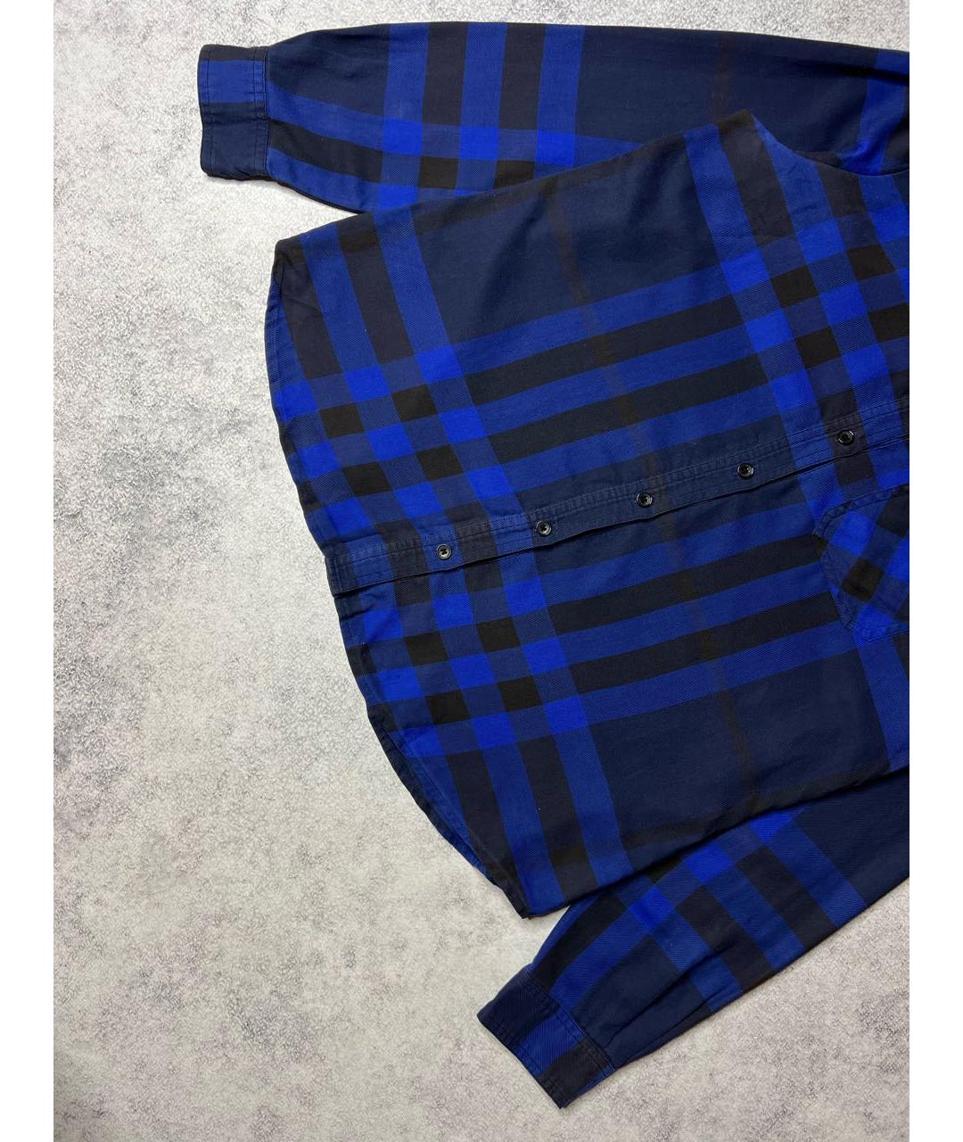 BURBERRY Синяя хлопковая рубашка, фото 4