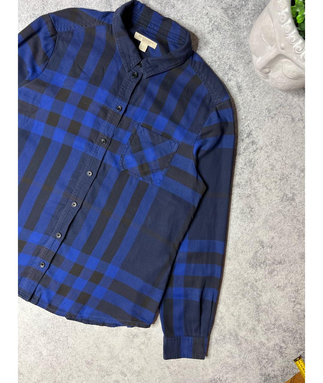 BURBERRY Синяя хлопковая рубашка, фото 2