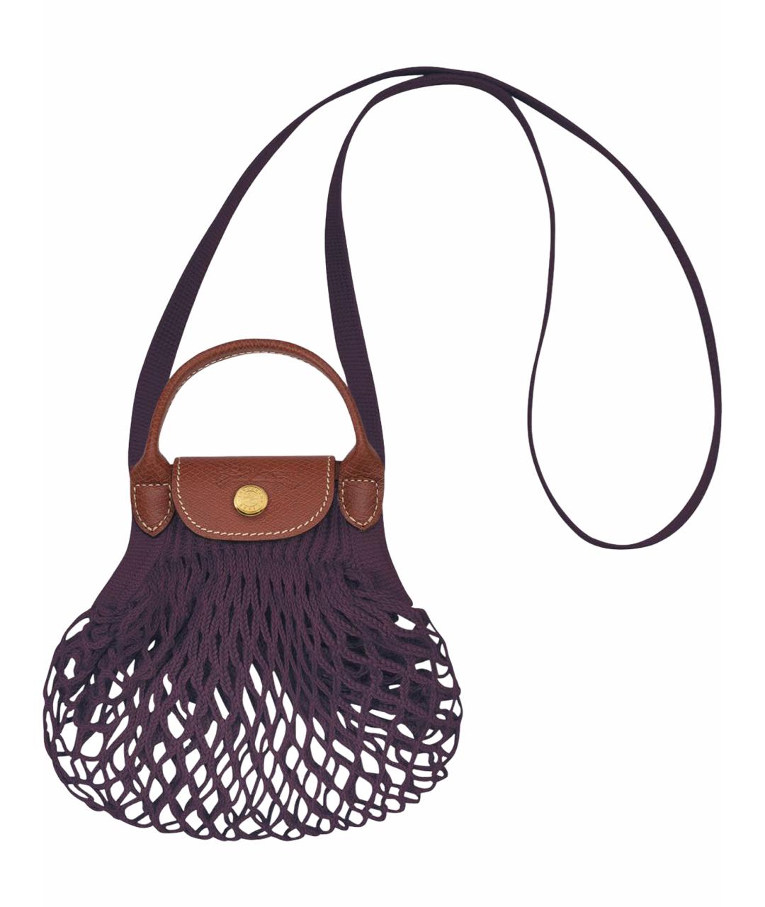 LONGCHAMP Бордовая хлопковая сумка через плечо, фото 1