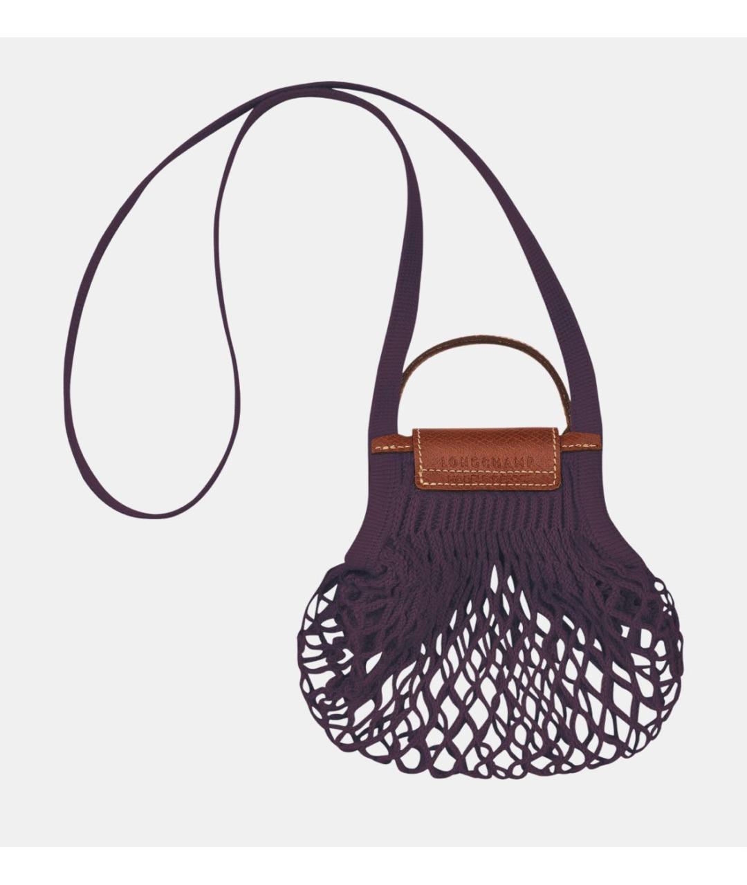 LONGCHAMP Бордовая хлопковая сумка через плечо, фото 3