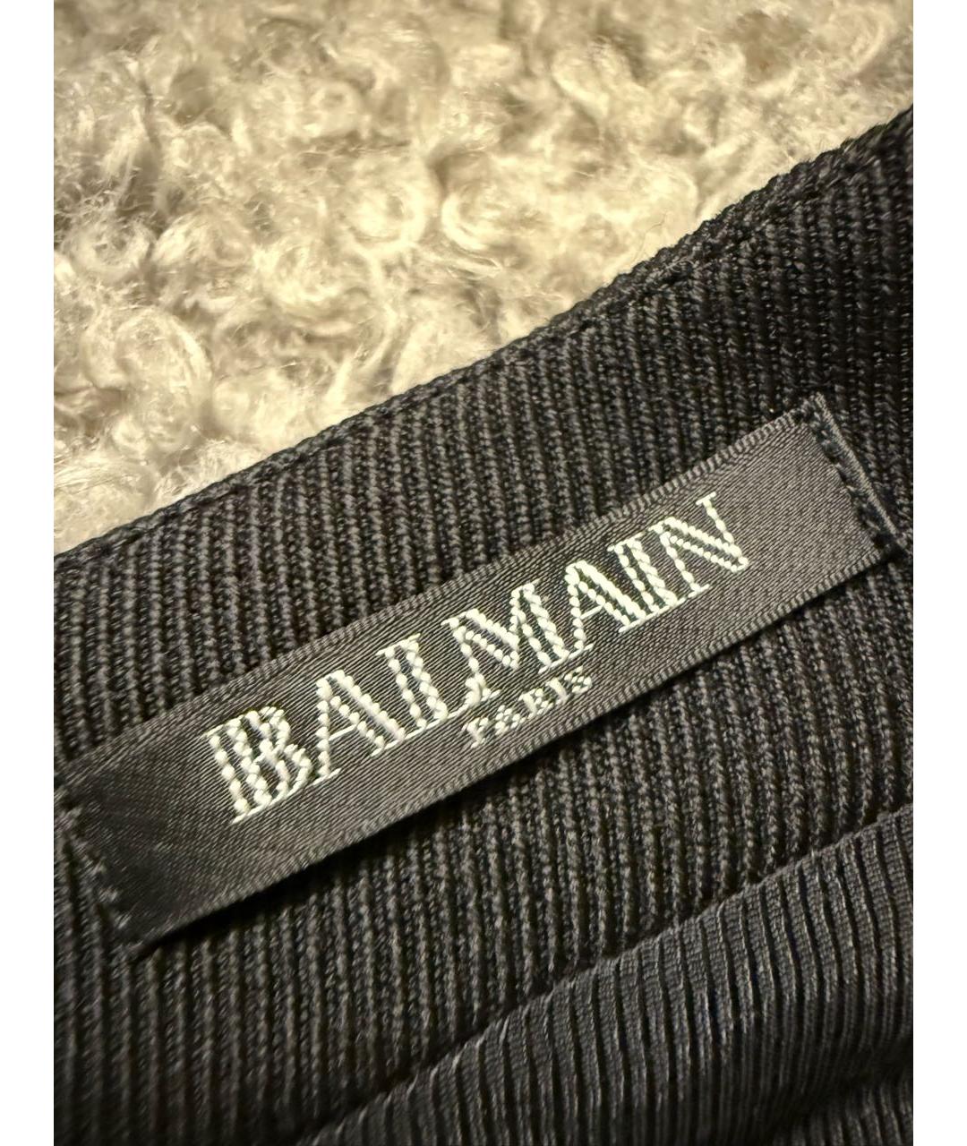 BALMAIN Черная юбка мини, фото 7