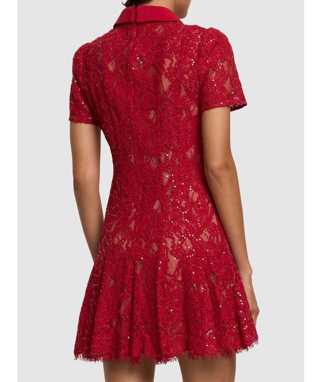 SELF-PORTRAIT Красное коктейльное платье, фото 5