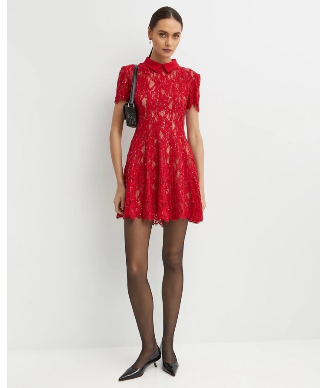 SELF-PORTRAIT Красное коктейльное платье, фото 2