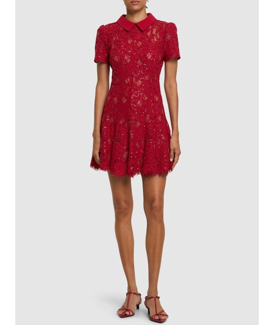 SELF-PORTRAIT Красное коктейльное платье, фото 4