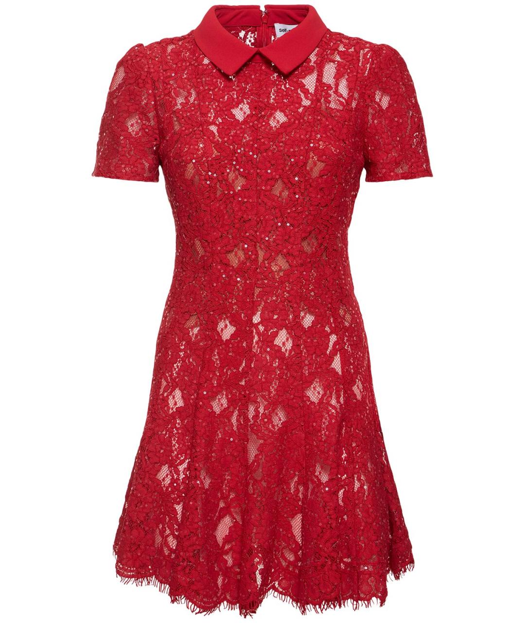 SELF-PORTRAIT Красное коктейльное платье, фото 1
