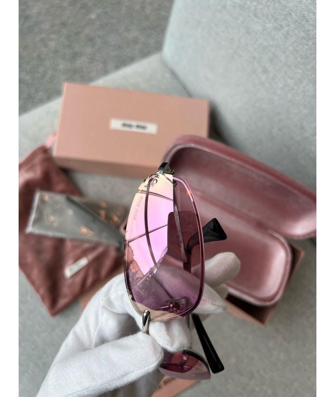 MIU MIU Розовые солнцезащитные очки, фото 7