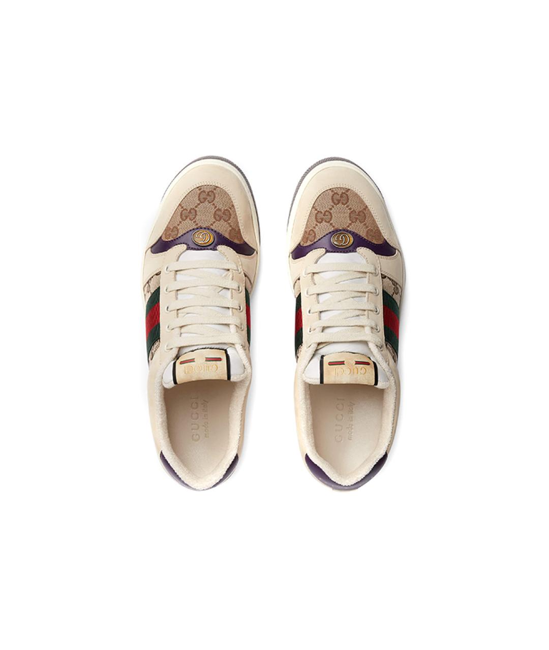 GUCCI Бежевые низкие кроссовки / кеды, фото 3