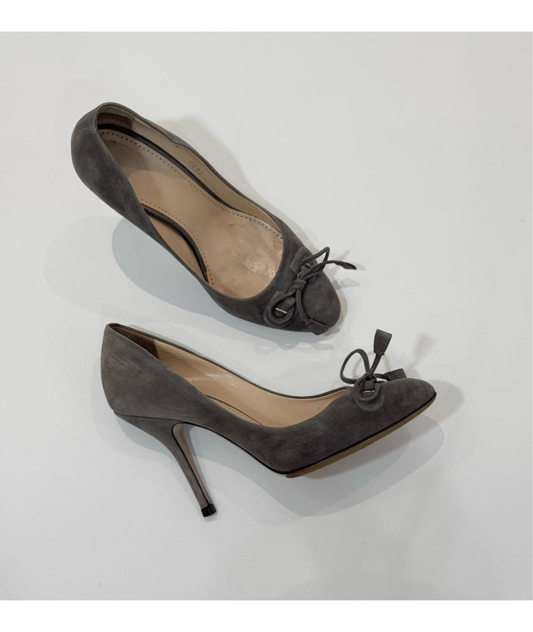 BALLY Антрацитовые замшевые туфли, фото 3