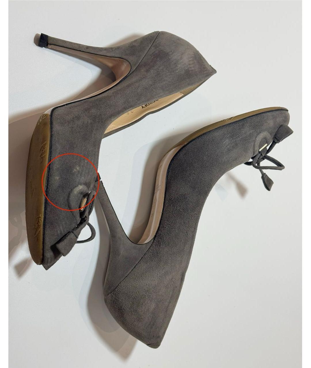 BALLY Антрацитовые замшевые туфли, фото 7