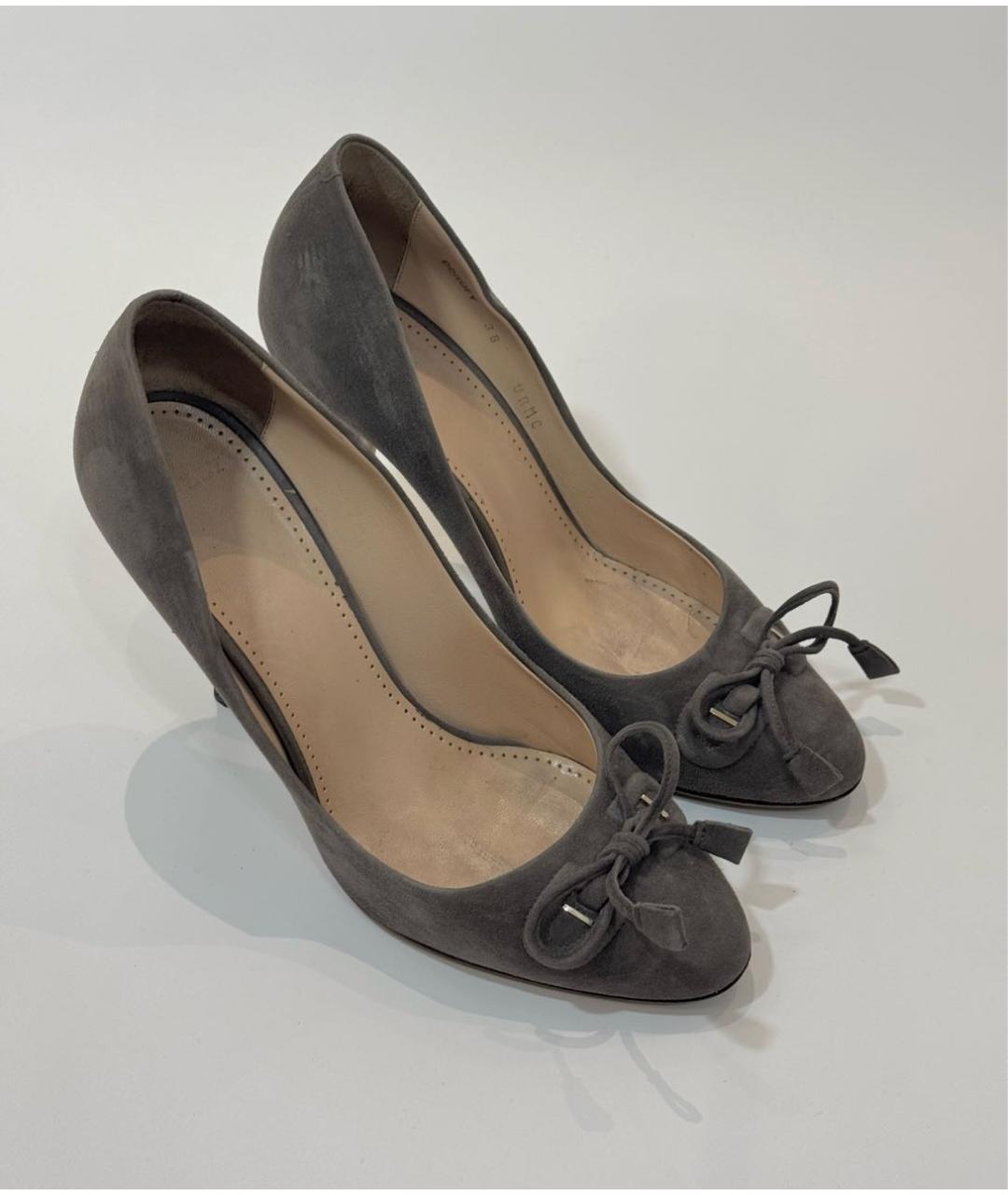 BALLY Антрацитовые замшевые туфли, фото 2