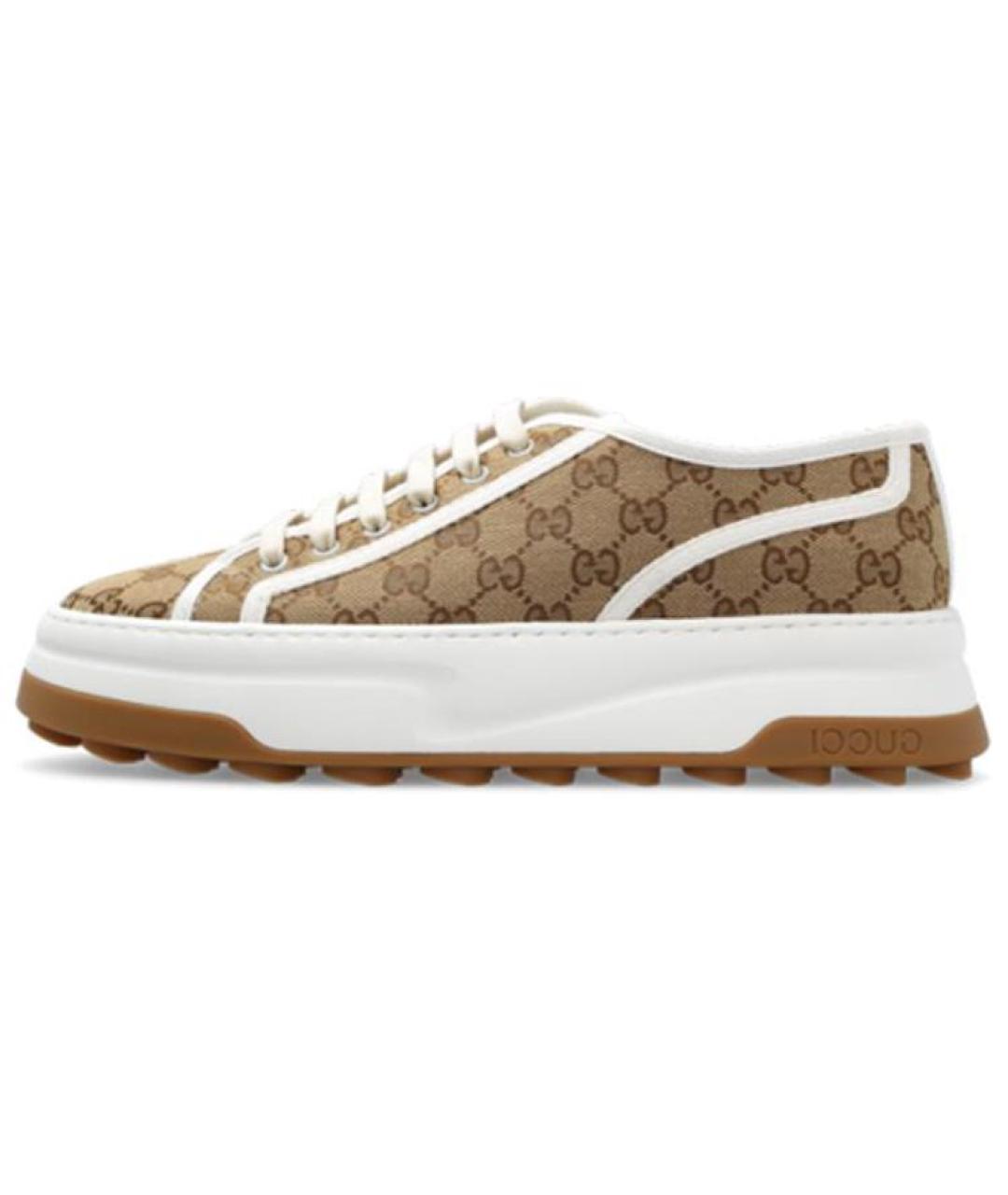 GUCCI Коричневые низкие кроссовки / кеды, фото 2