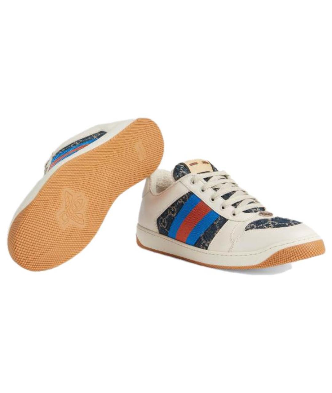 GUCCI Бежевые низкие кроссовки / кеды, фото 5