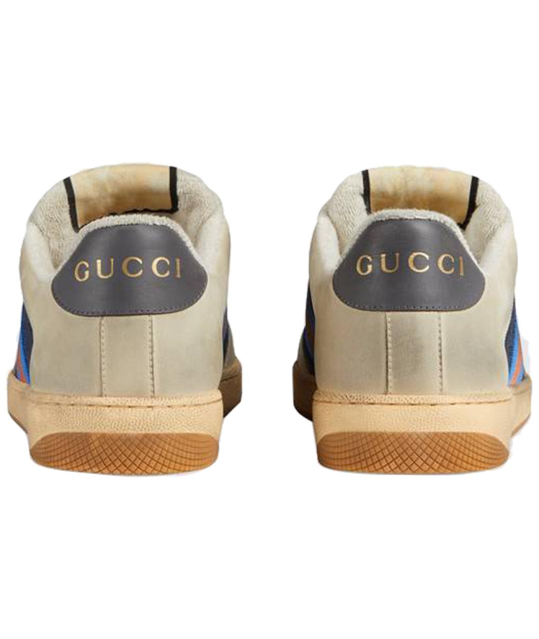 GUCCI Серые низкие кроссовки / кеды, фото 5