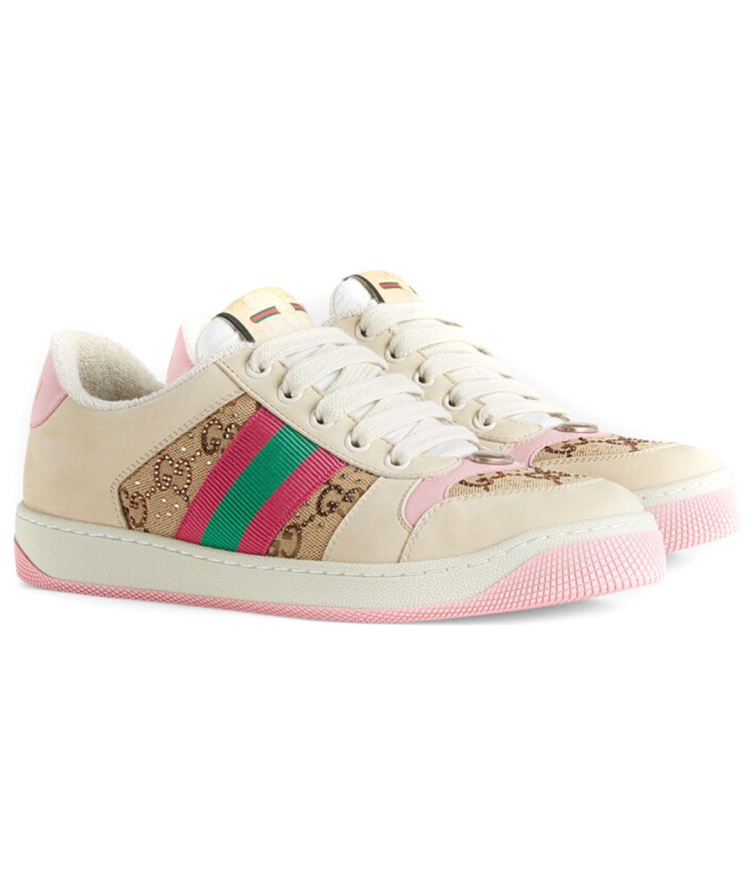 GUCCI Бежевые кеды, фото 2