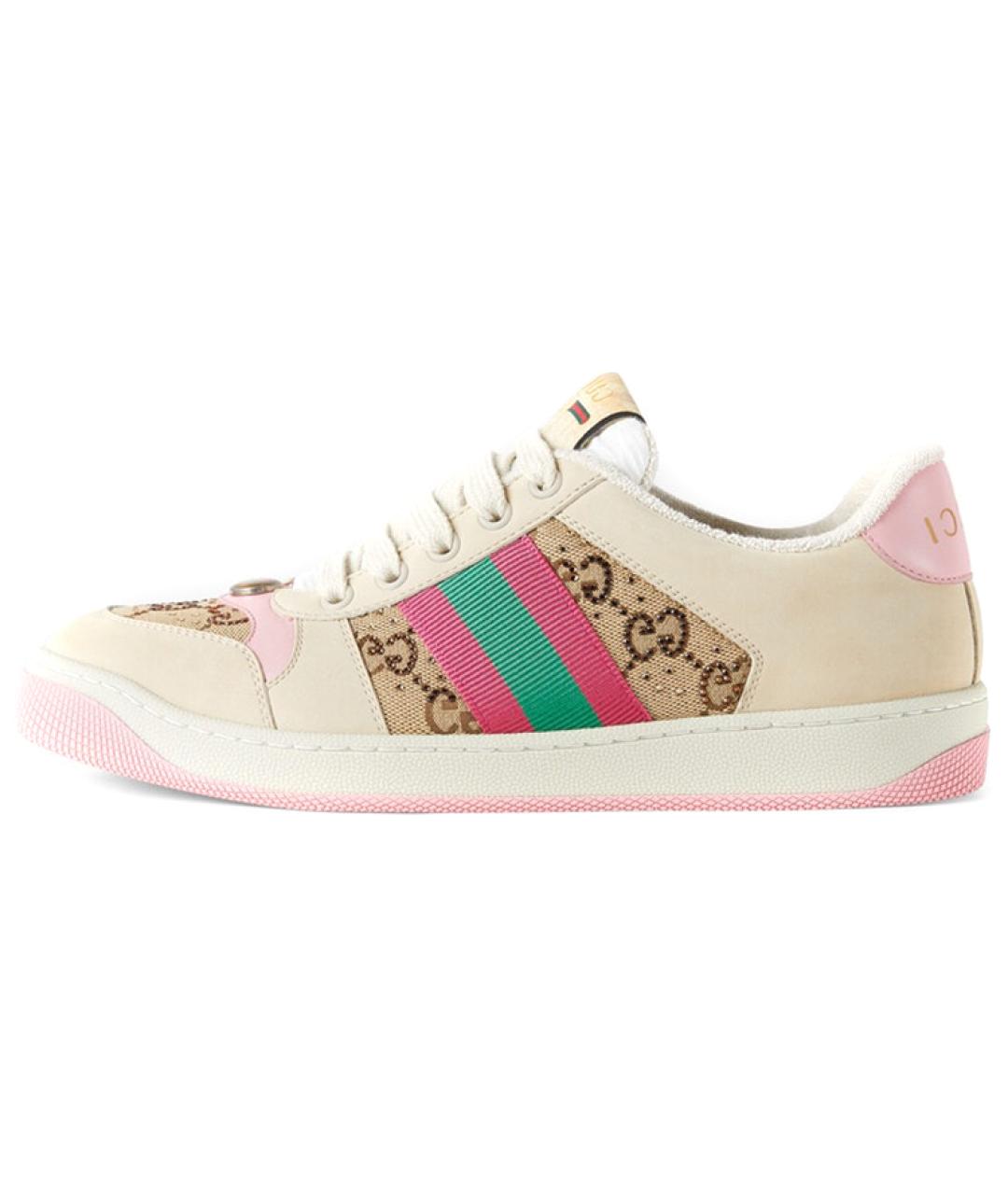 GUCCI Бежевые кеды, фото 6