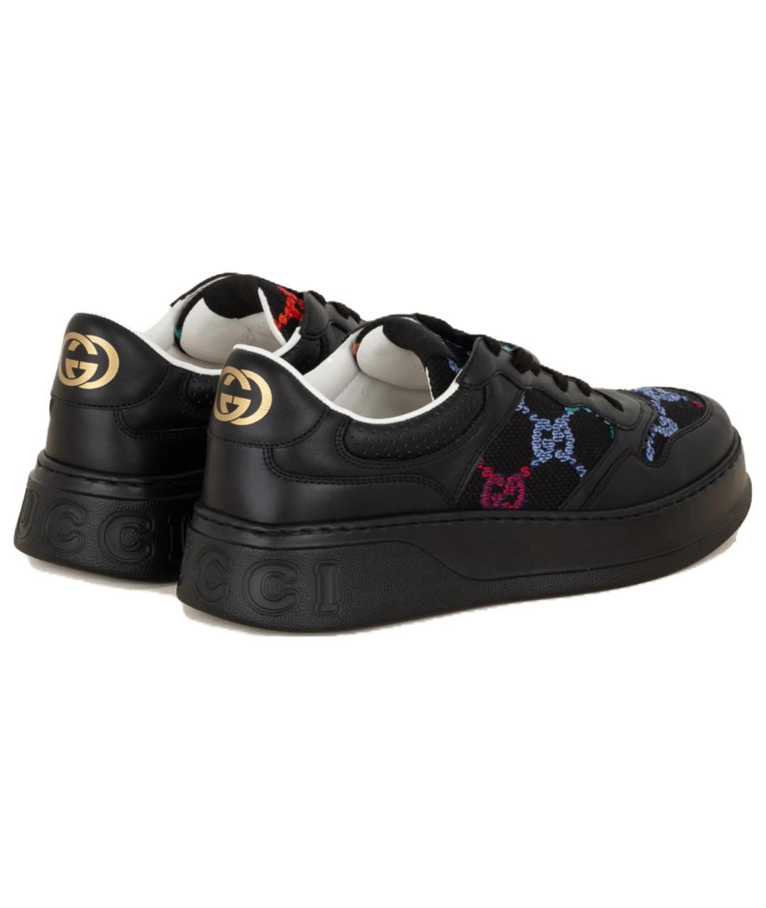 GUCCI Черные низкие кроссовки / кеды, фото 4