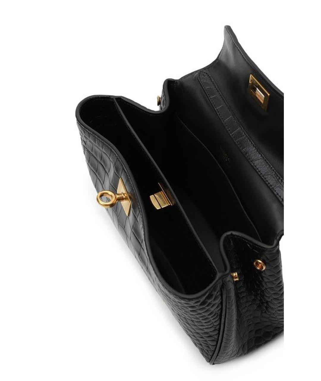 BALENCIAGA Черная кожаная сумка тоут, фото 6