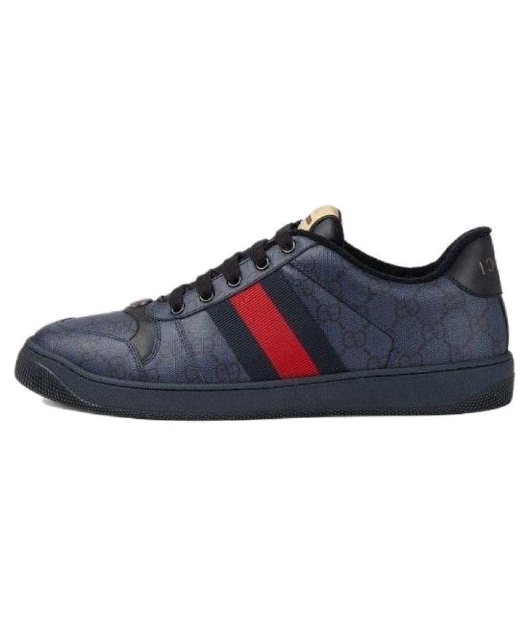 GUCCI Темно-синие низкие кроссовки / кеды, фото 2