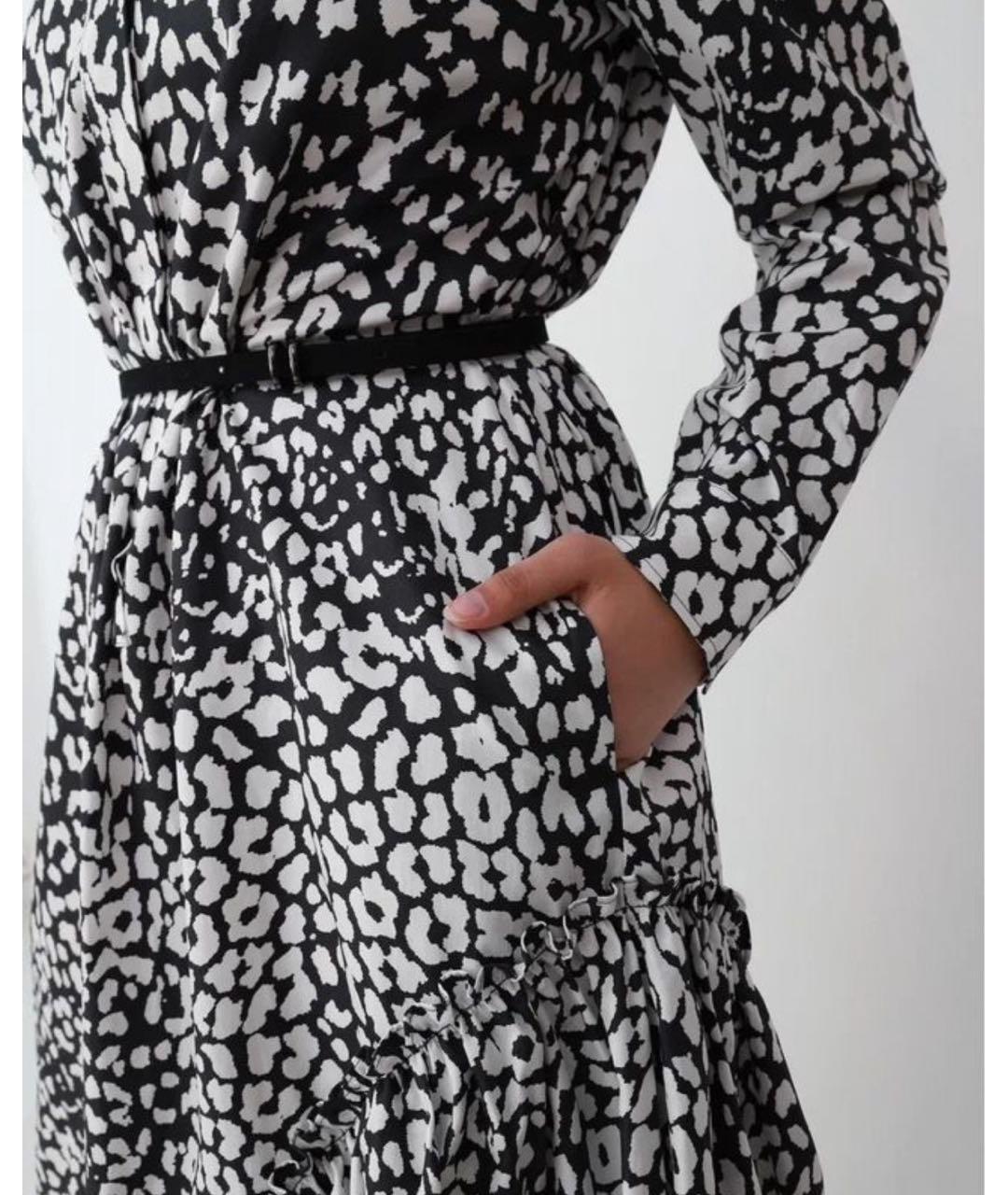 MAX MARA Черное хлопковое повседневное платье, фото 5