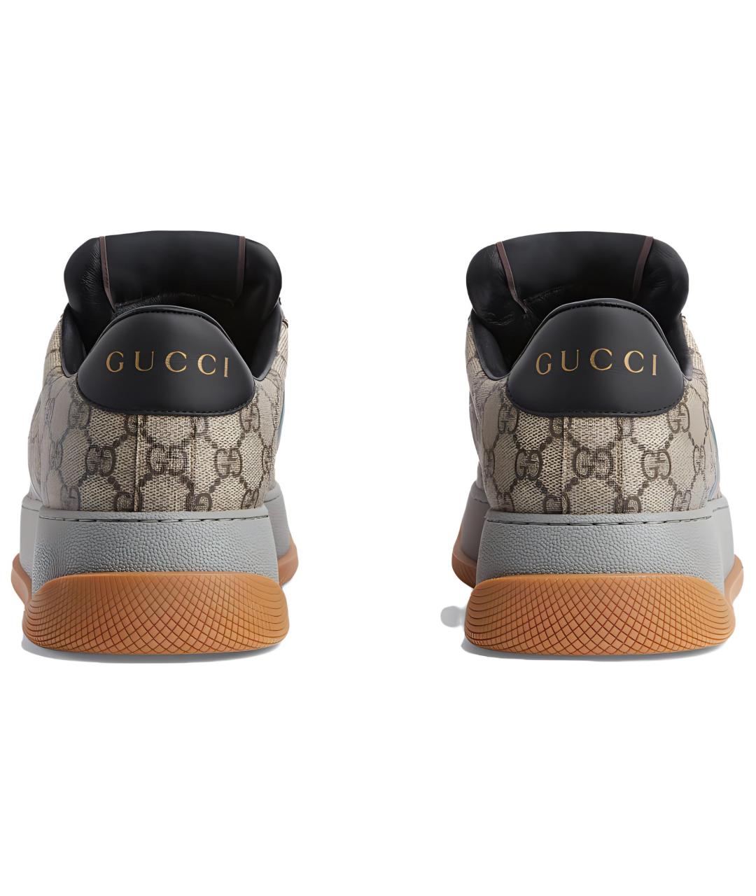 GUCCI Коричневые низкие кроссовки / кеды, фото 4