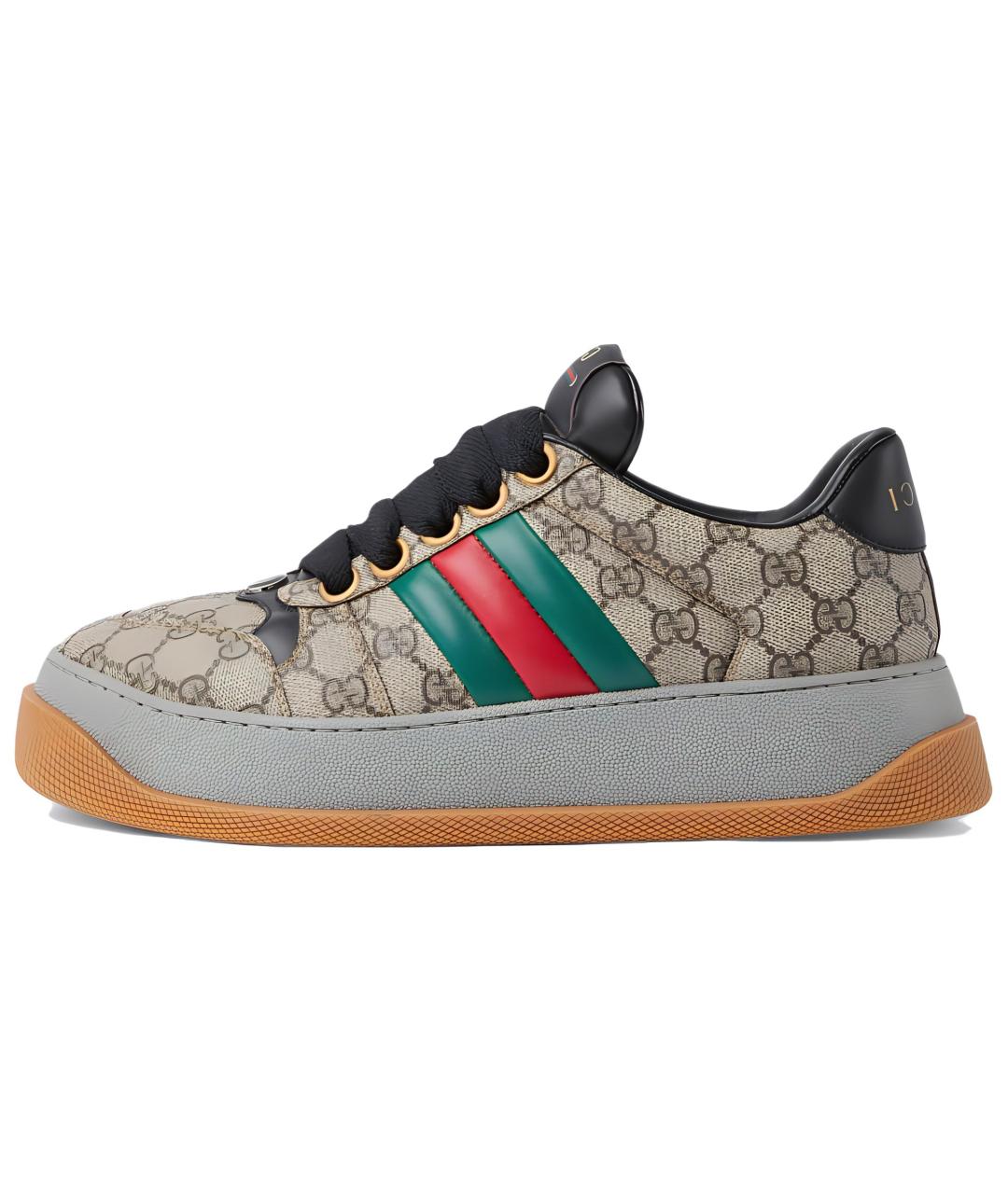 GUCCI Коричневые низкие кроссовки / кеды, фото 2