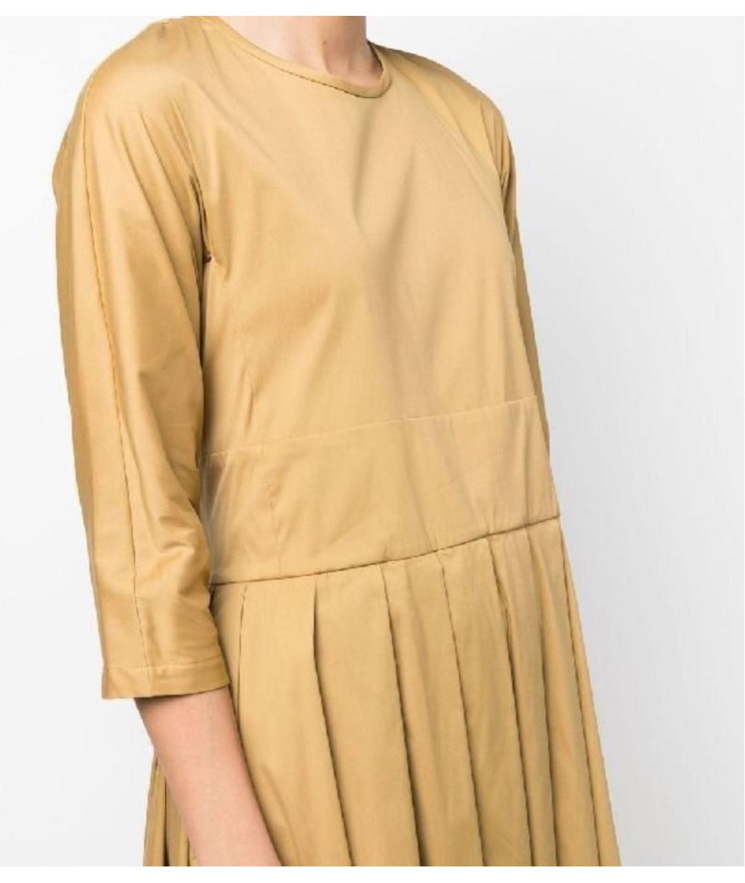 MAX MARA Желтое хлопковое повседневное платье, фото 6