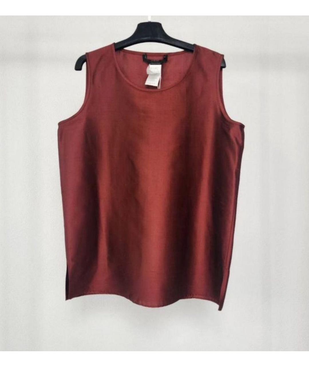 MAX MARA Бордовый шелковый костюм с брюками, фото 9