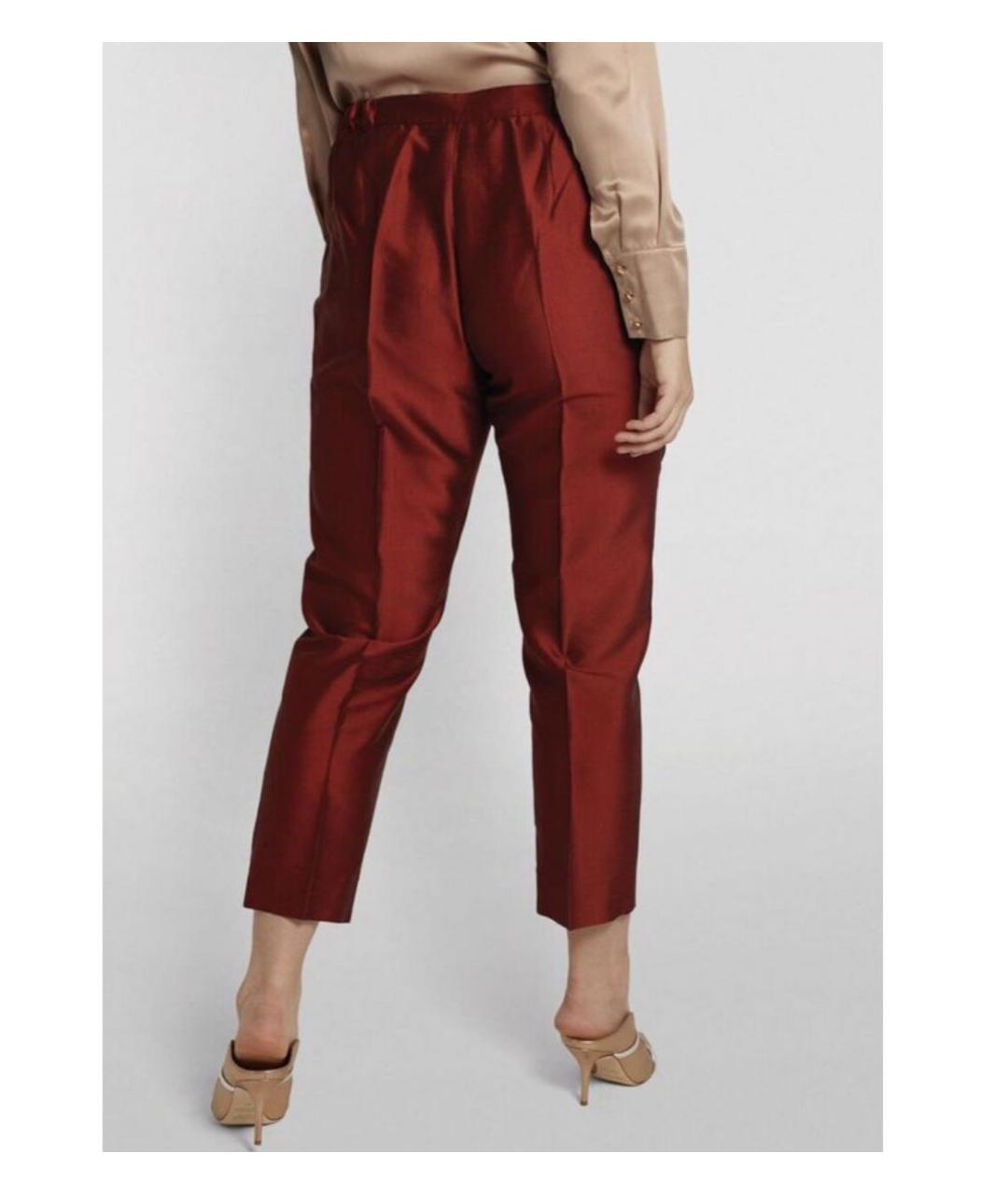 MAX MARA Бордовый шелковый костюм с брюками, фото 7
