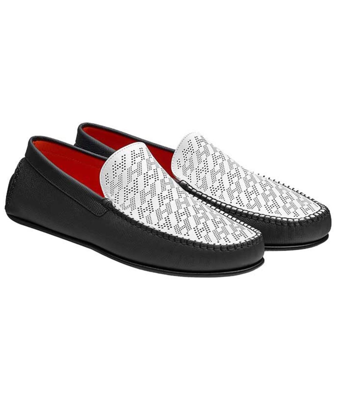HERMES Черные кожаные мокасины, фото 4