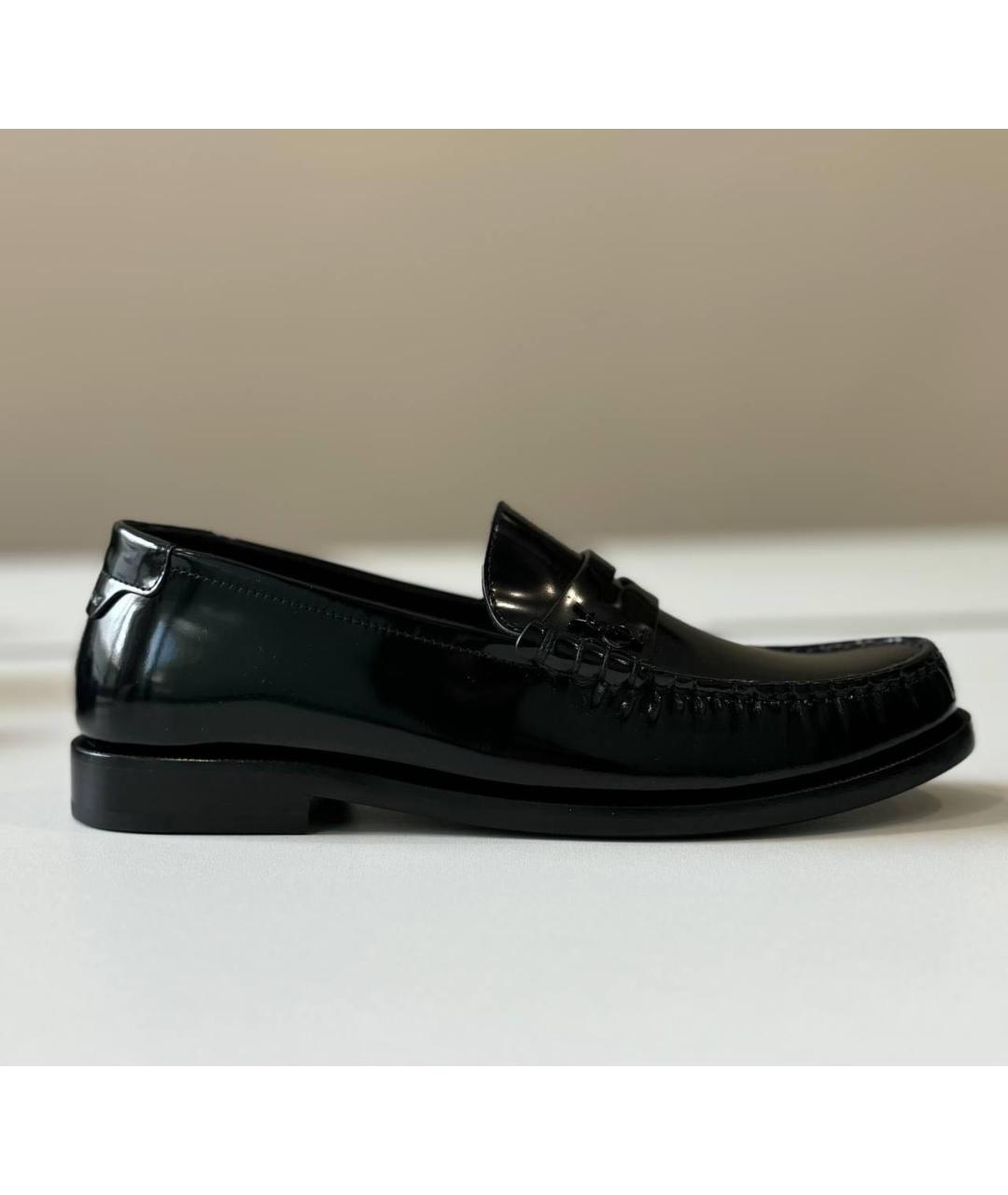 SAINT LAURENT Черные кожаные лоферы, фото 6