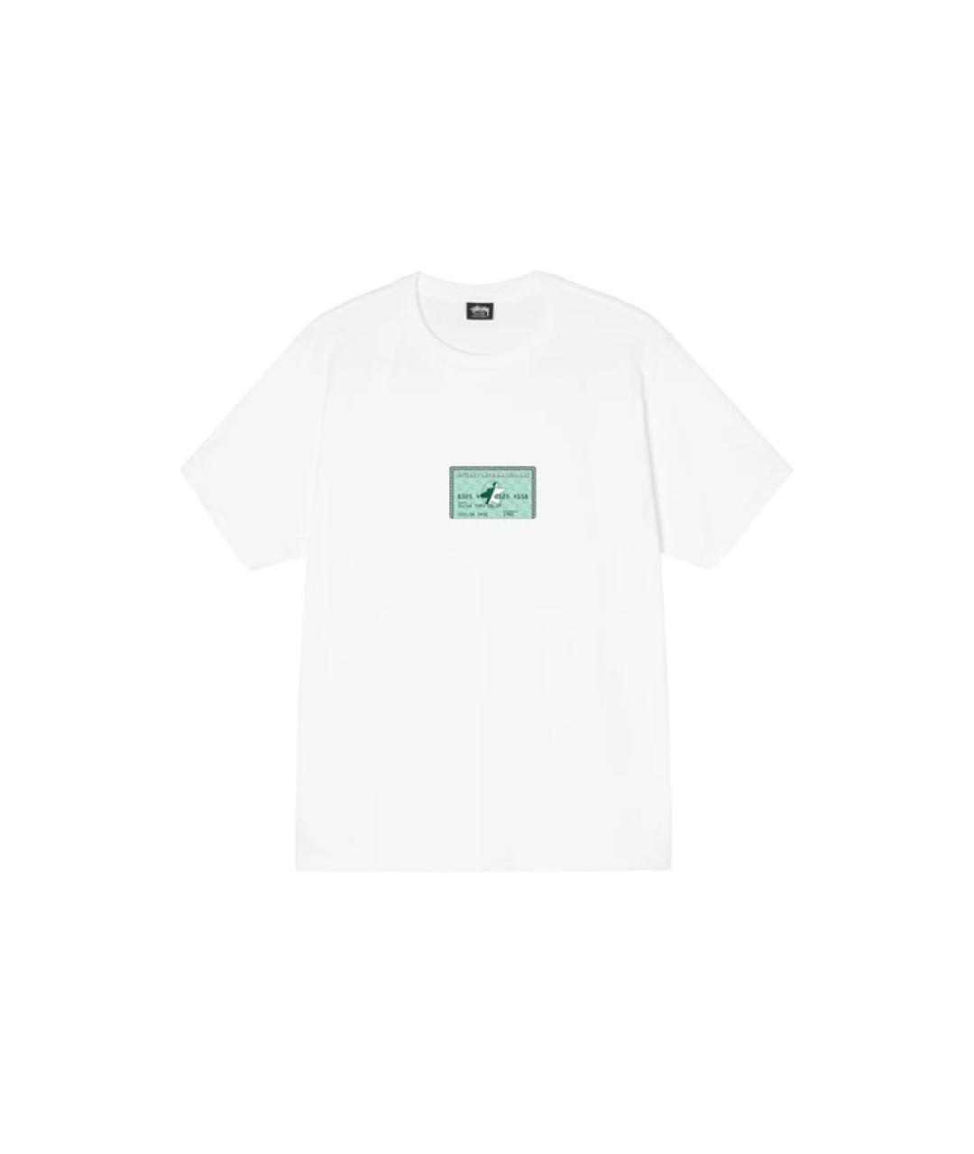 STUSSY Белая хлопковая футболка, фото 1