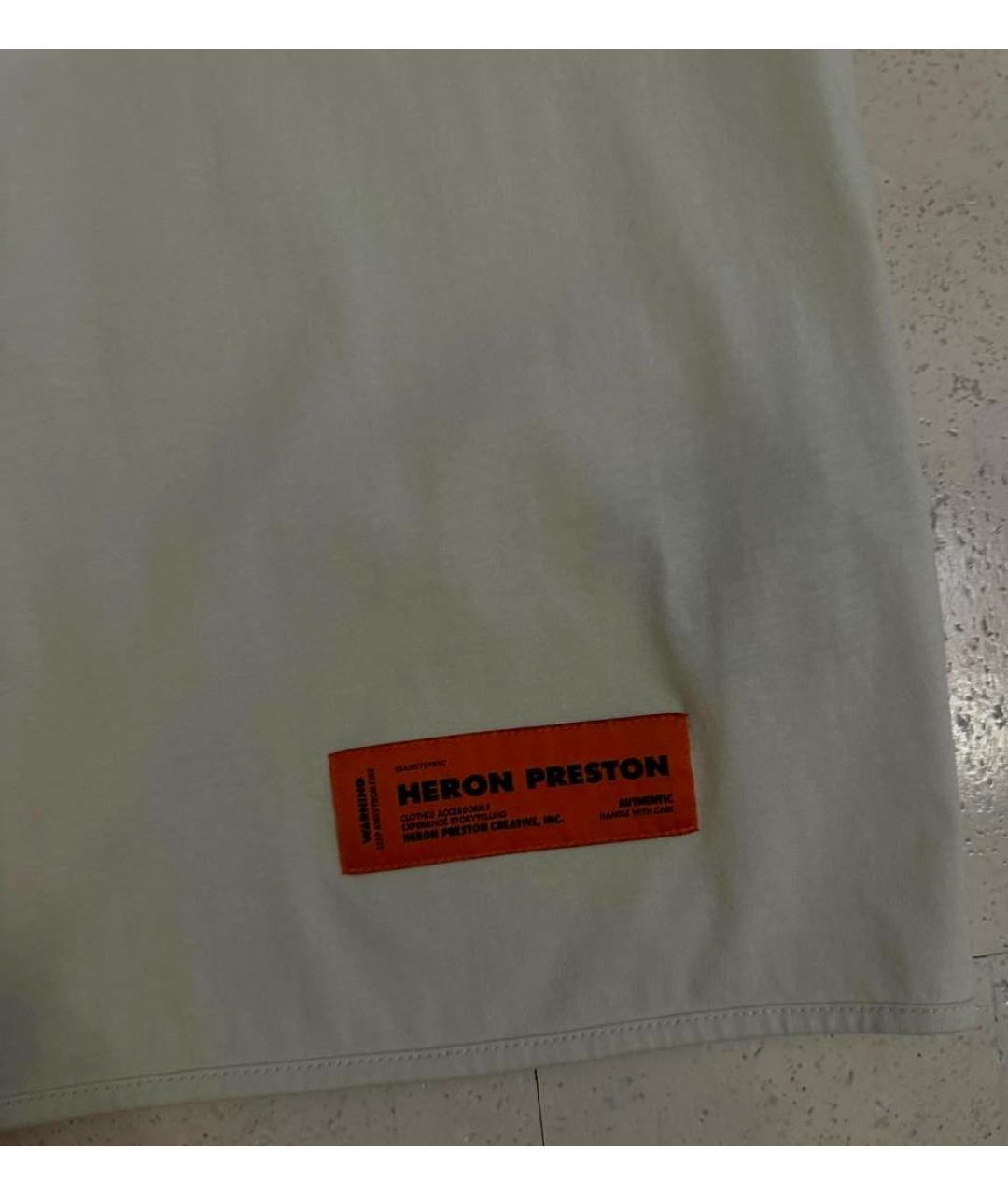 HERON PRESTON Серая хлопковая футболка, фото 5