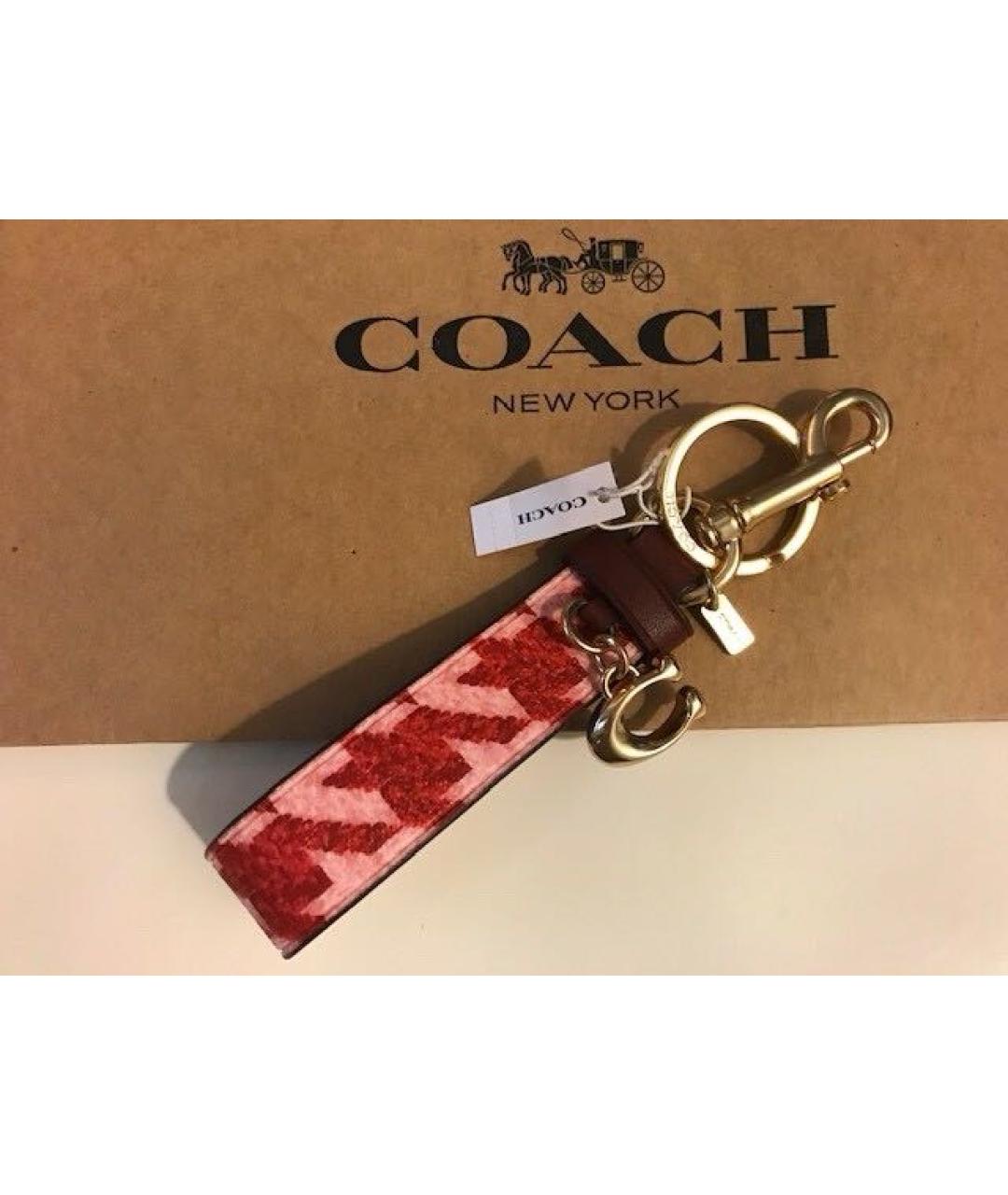 COACH Розовый брелок, фото 3