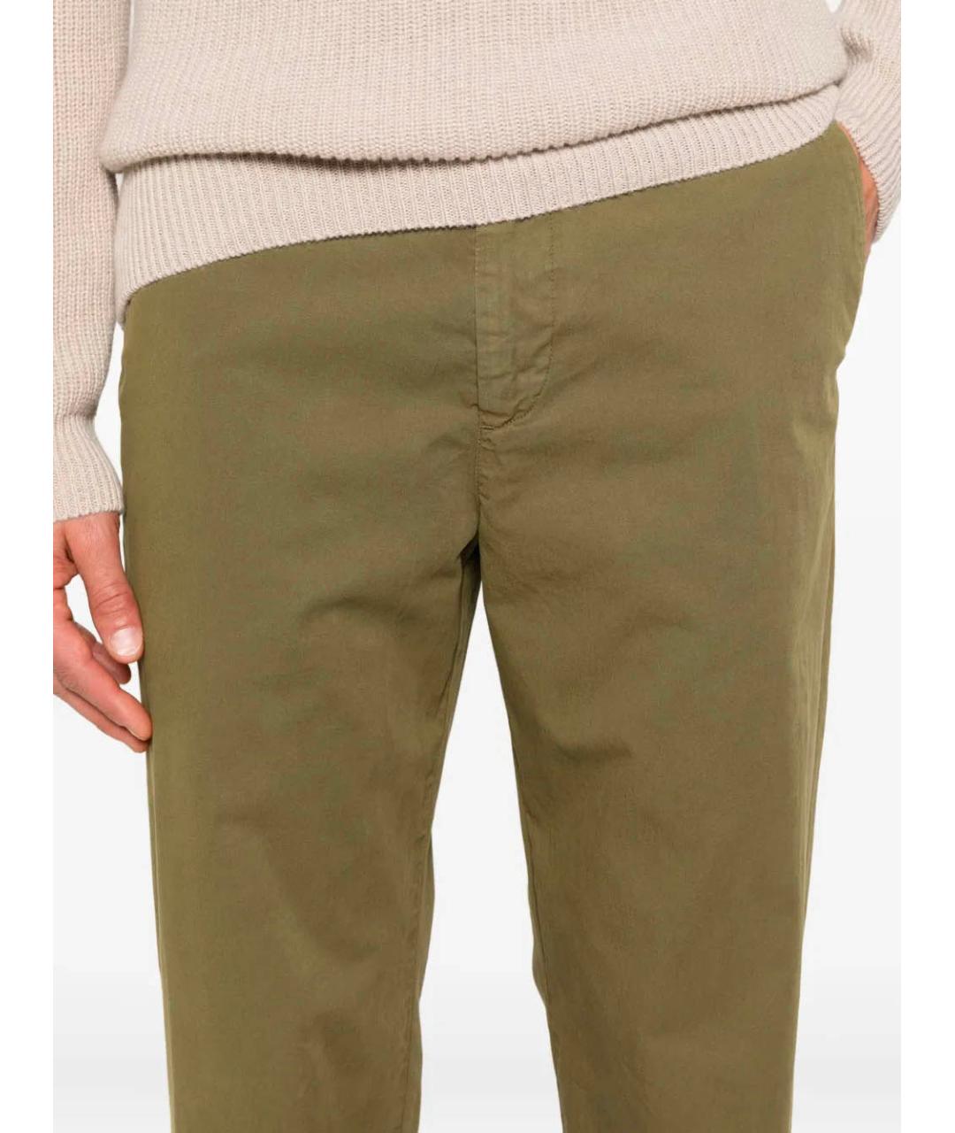 A.P.C. Хаки хлопковые повседневные брюки, фото 5