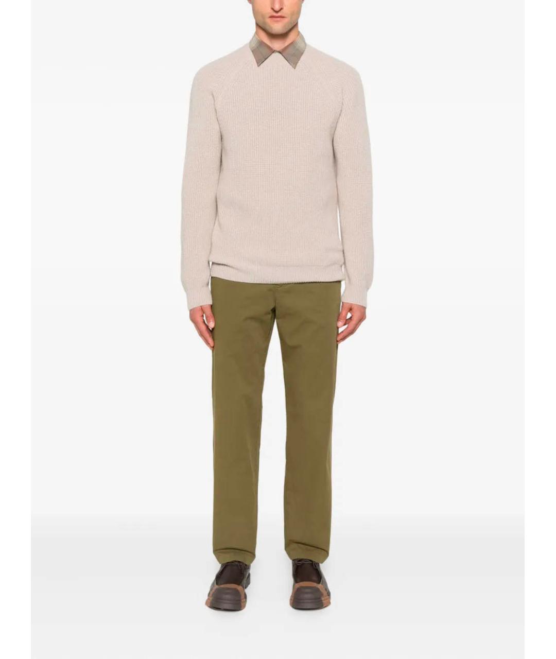A.P.C. Хаки хлопковые повседневные брюки, фото 2