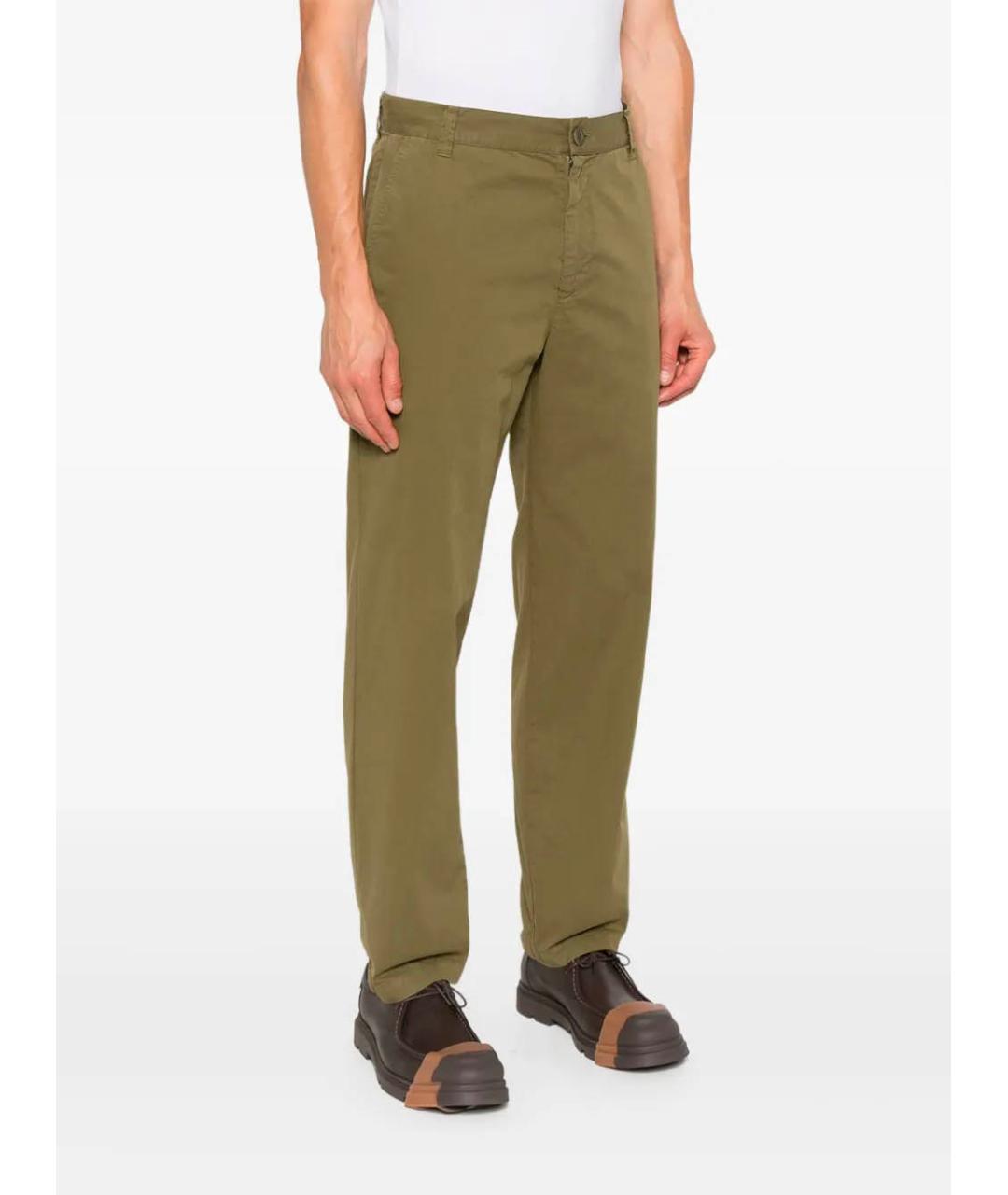 A.P.C. Хаки хлопковые повседневные брюки, фото 3
