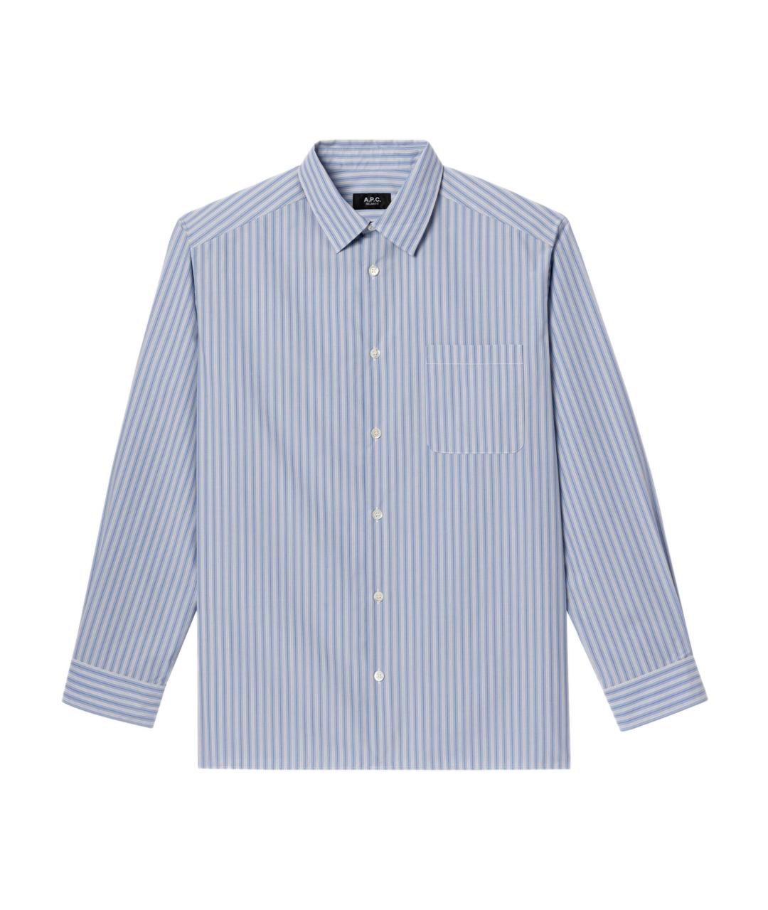 A.P.C. Голубая хлопковая кэжуал рубашка, фото 1