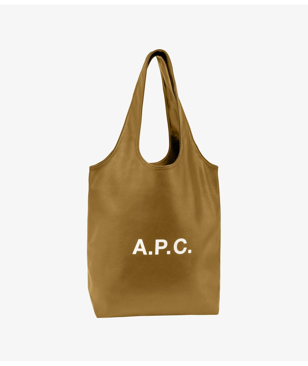 A.P.C. Коричневая сумка тоут, фото 3