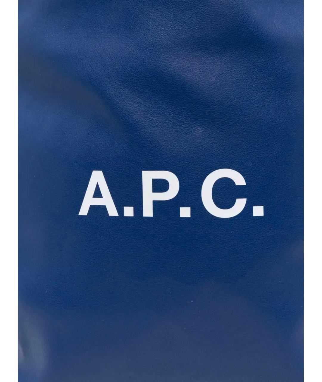 A.P.C. Синяя сумка тоут, фото 4