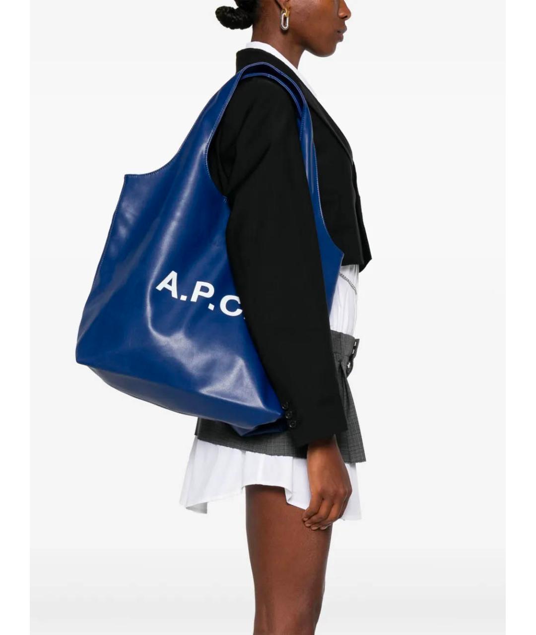 A.P.C. Синяя сумка тоут, фото 2