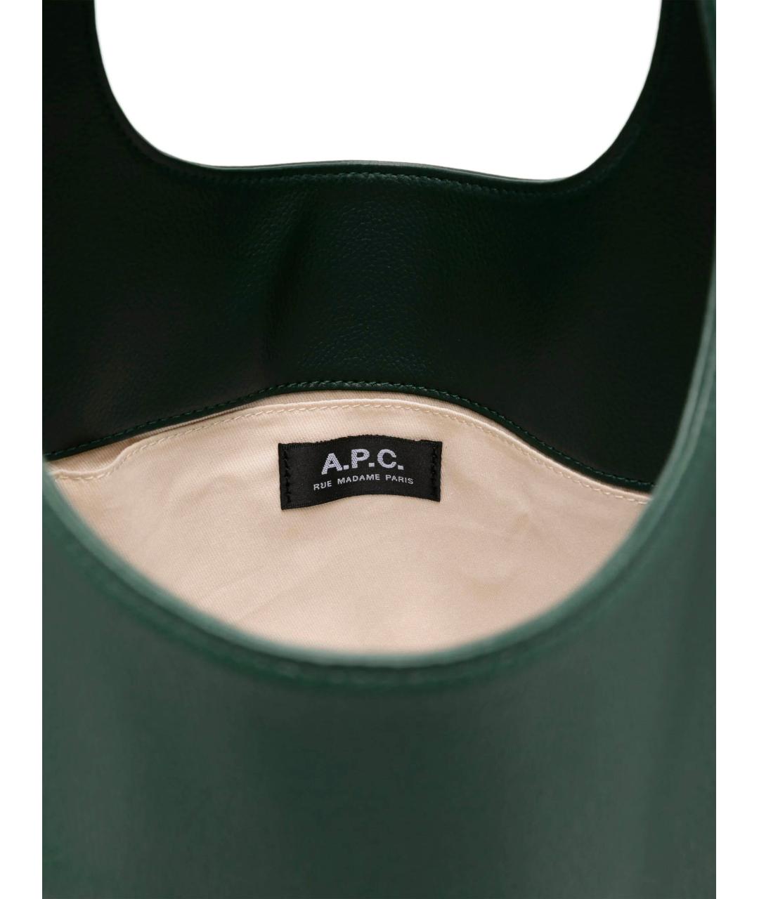 A.P.C. Зеленая сумка тоут, фото 5