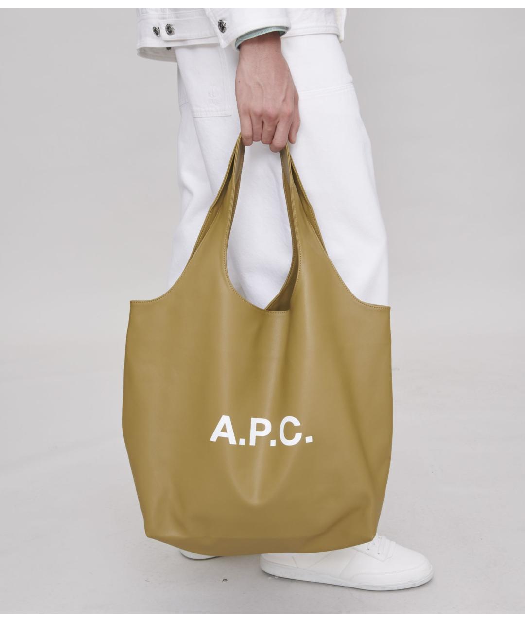 A.P.C. Коричневая сумка тоут, фото 4