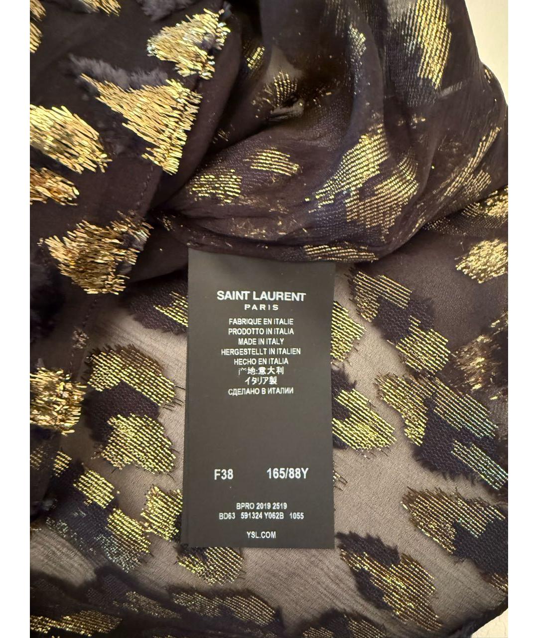 SAINT LAURENT Черная шелковая блузы, фото 3