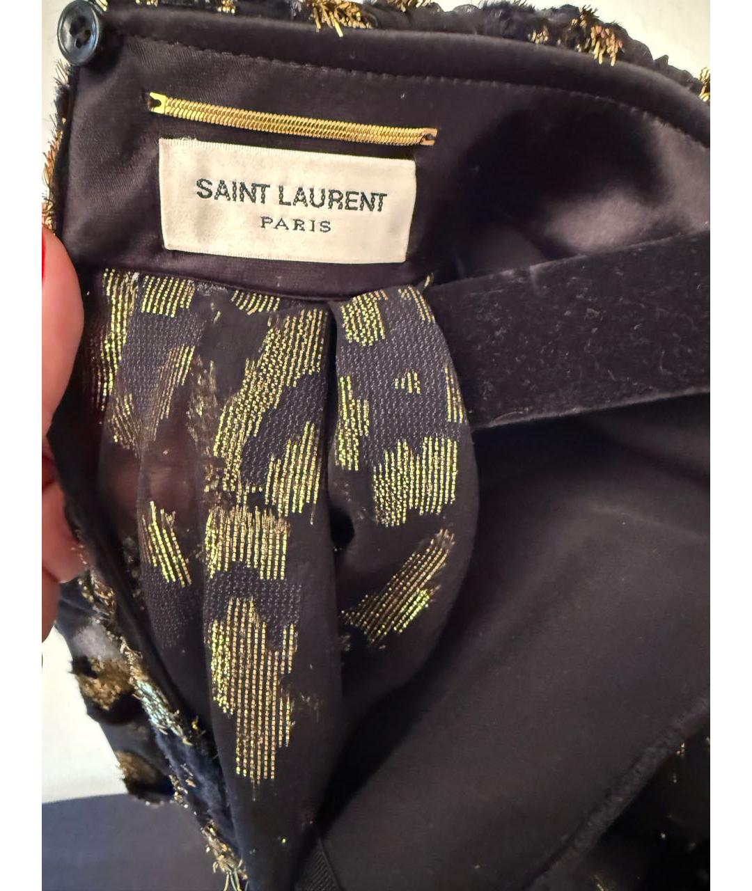 SAINT LAURENT Черная шелковая блузы, фото 2
