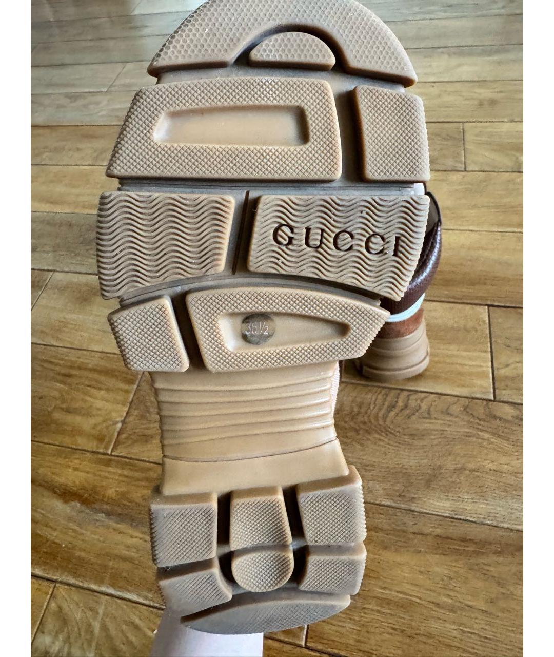 GUCCI Коричневые замшевые ботинки, фото 5