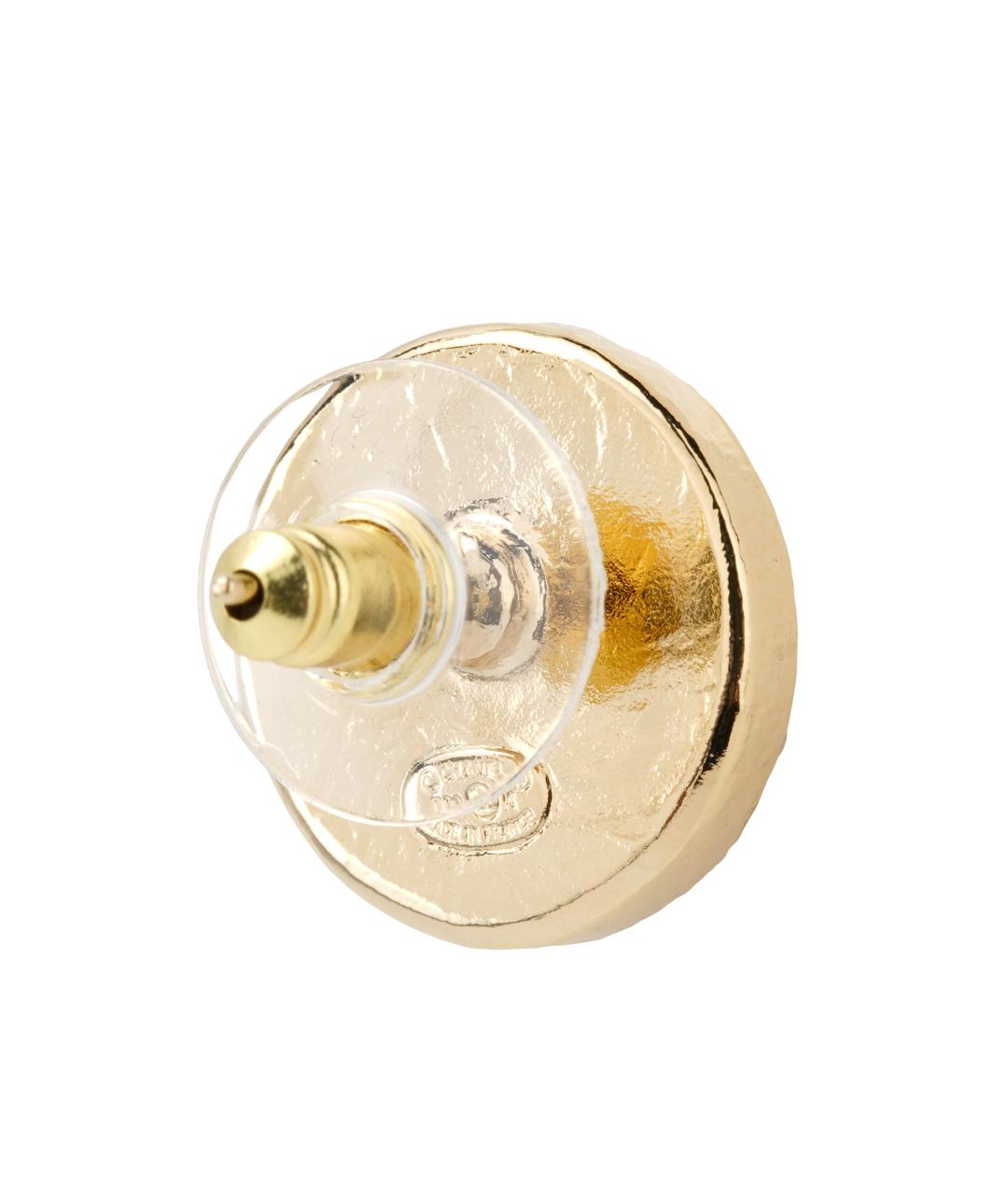 CHANEL Коричневые металлические серьги, фото 3