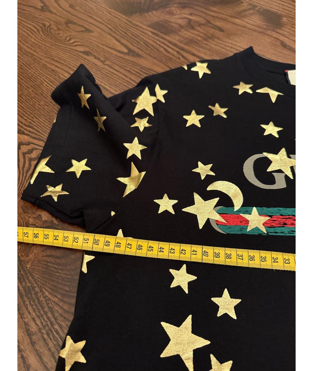 GUCCI Черная хлопковая футболка, фото 4